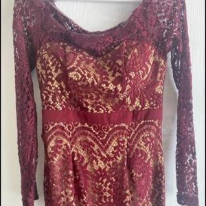 Vici dolls maroon dress